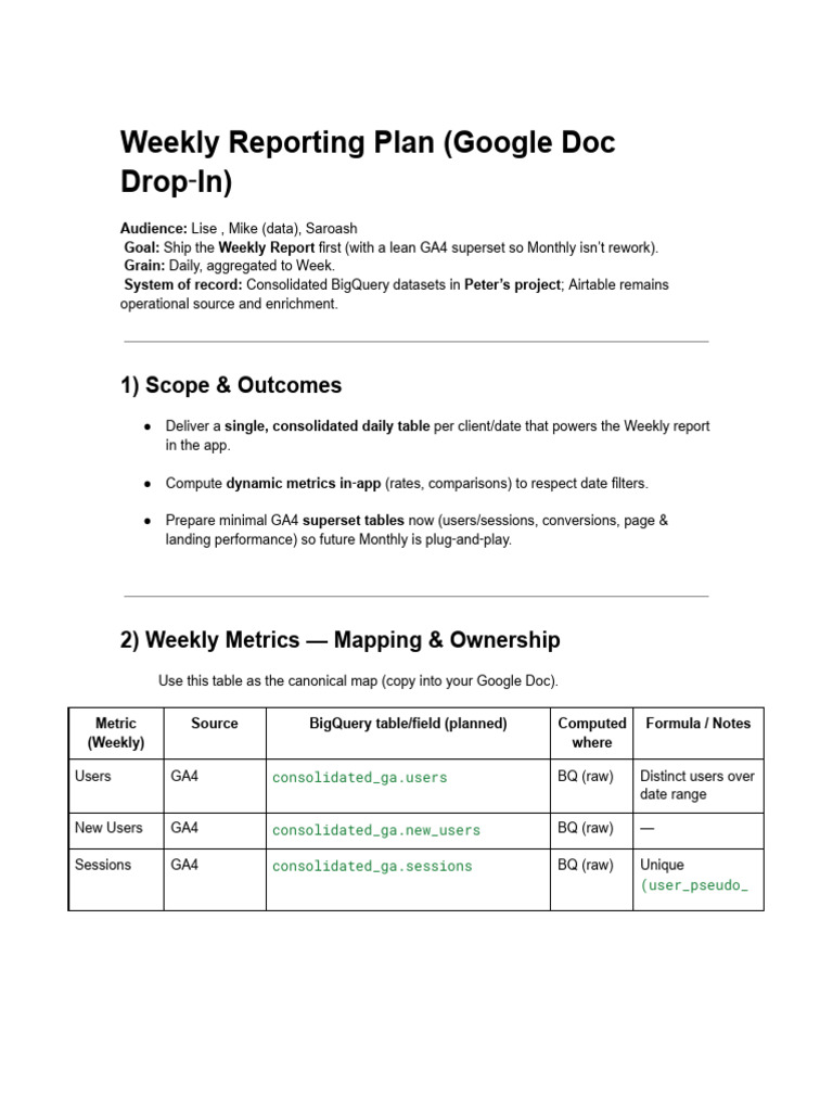Data Reporting Plan | PDF | Computing | Information Technology
