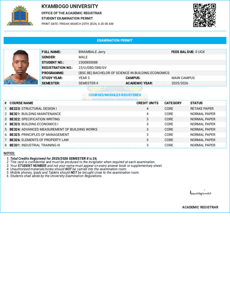 Examination Permit | PDF