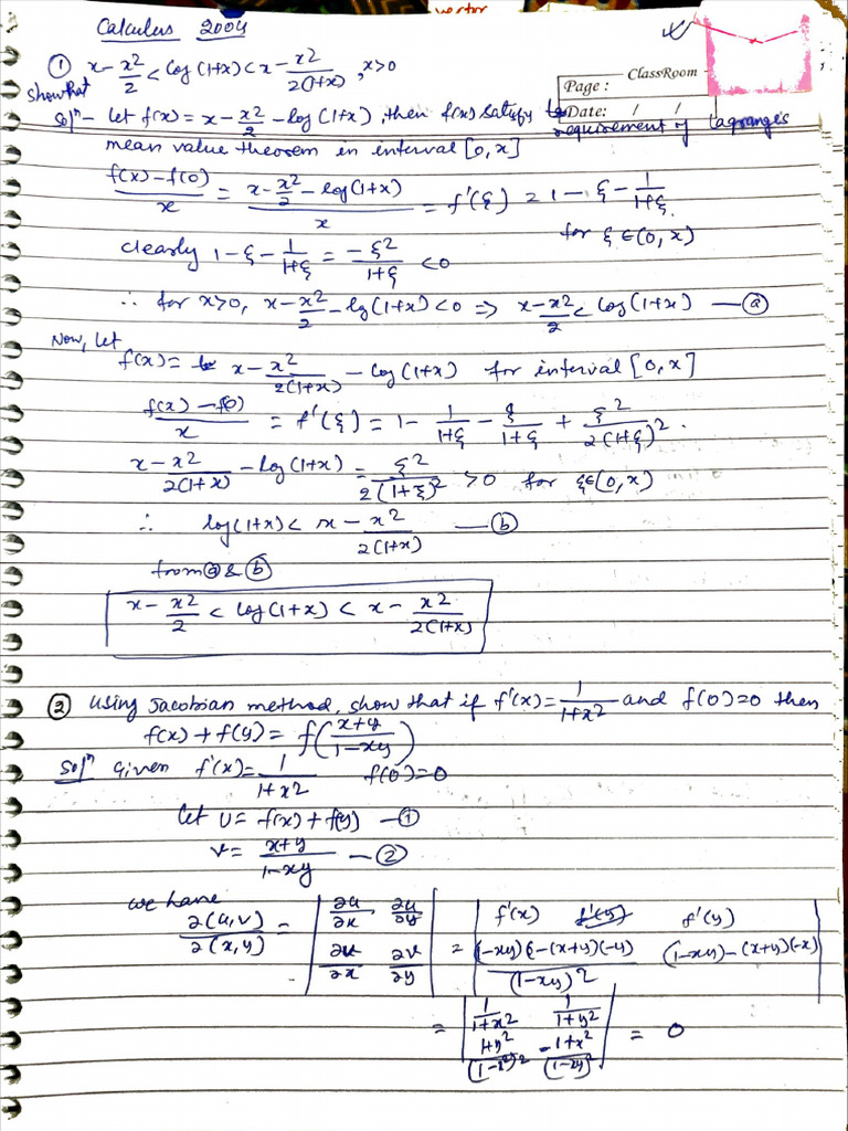 Calculus Important Questions | PDF