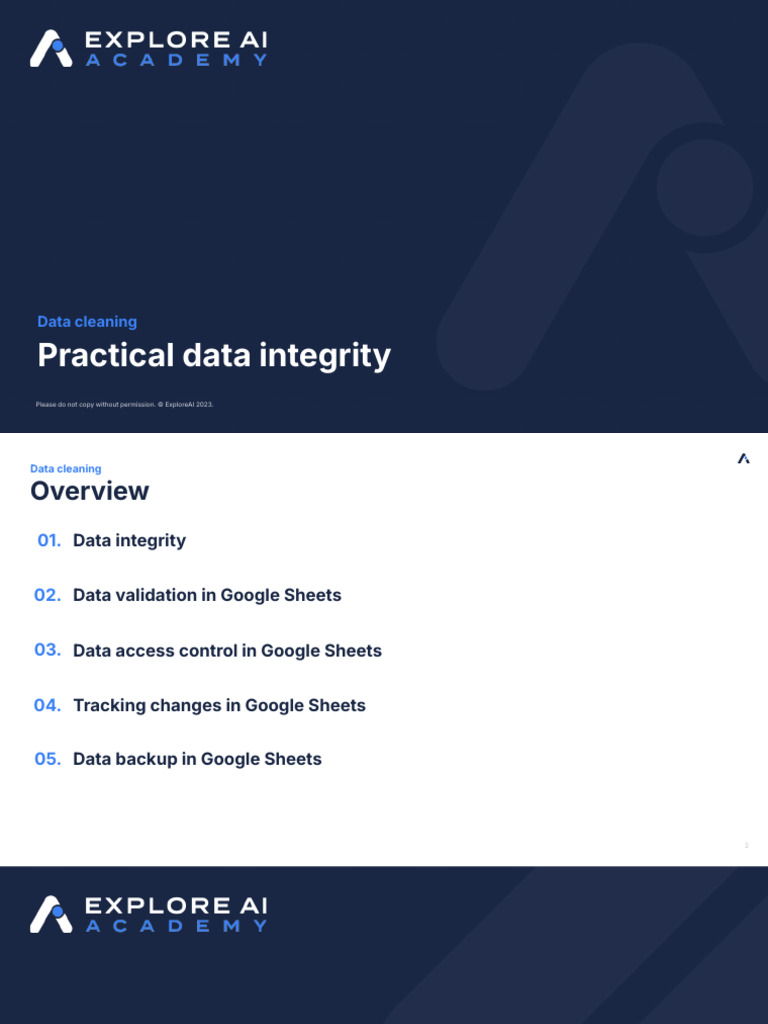 Practical Data Integrity (Slides) | PDF