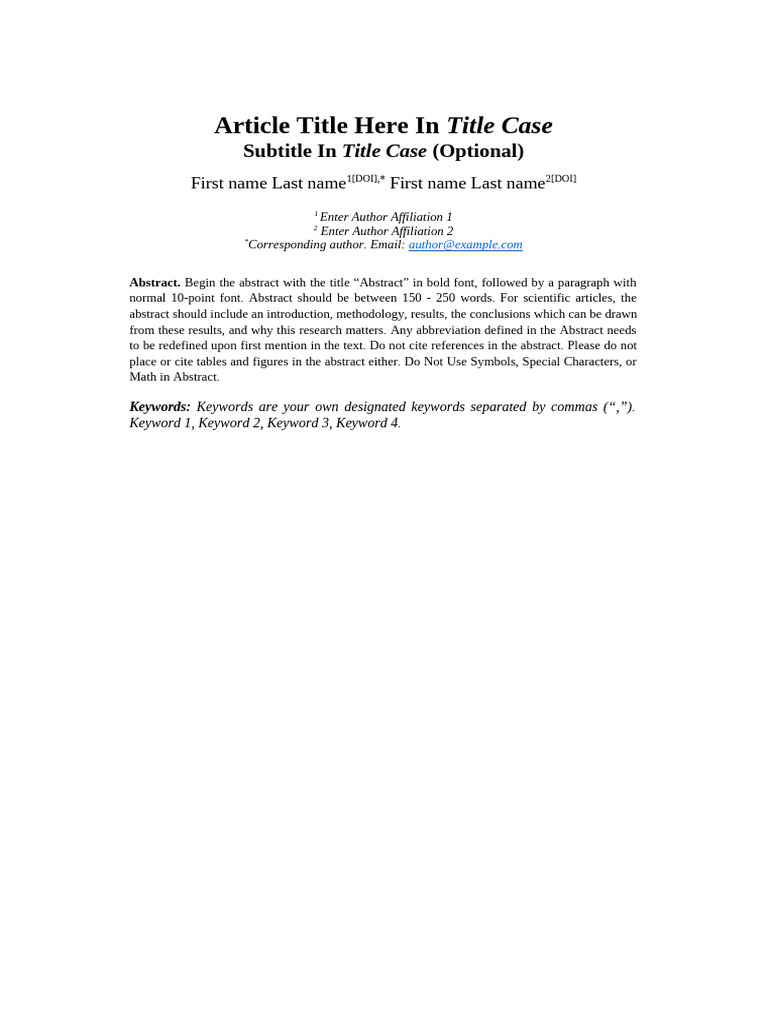 Abstract Guideline (1) | PDF