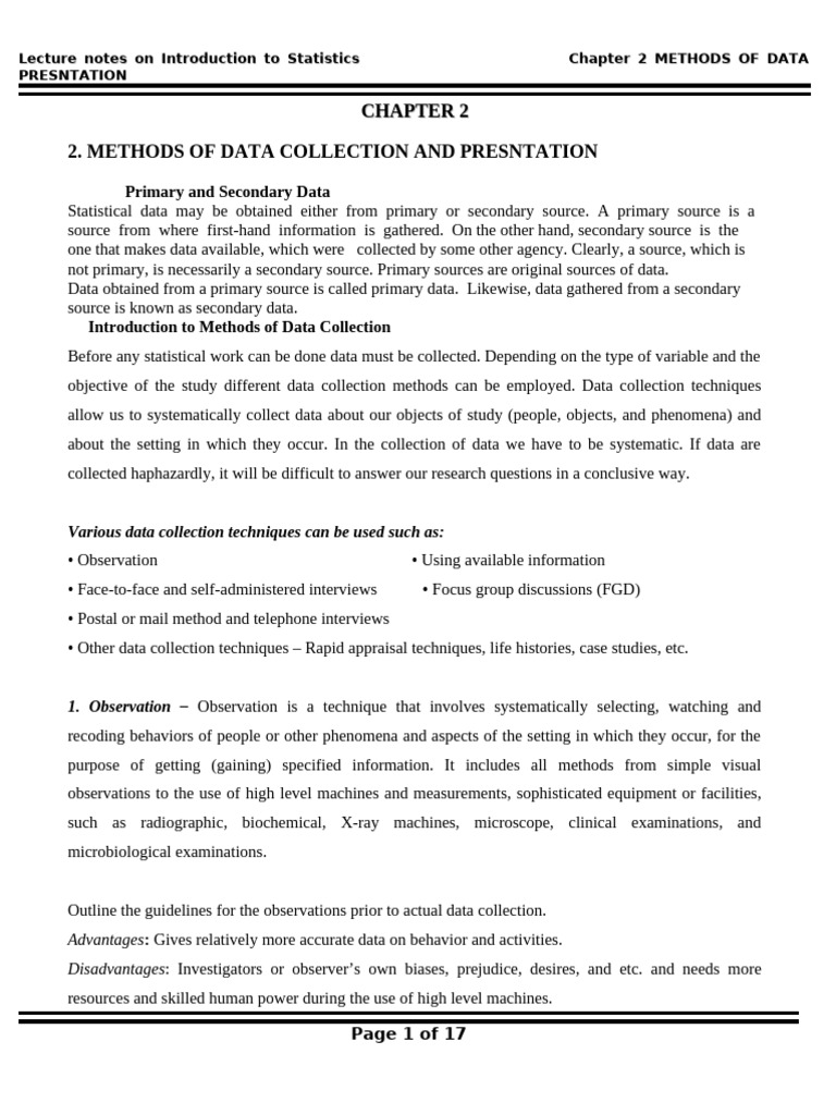 Chapter-2-Methods of Data Presentation | PDF | Statistical ...