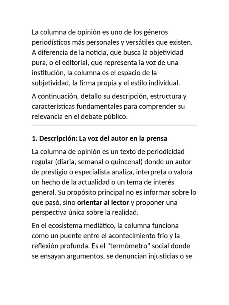 La Columna de Opinión | PDF | Noticias