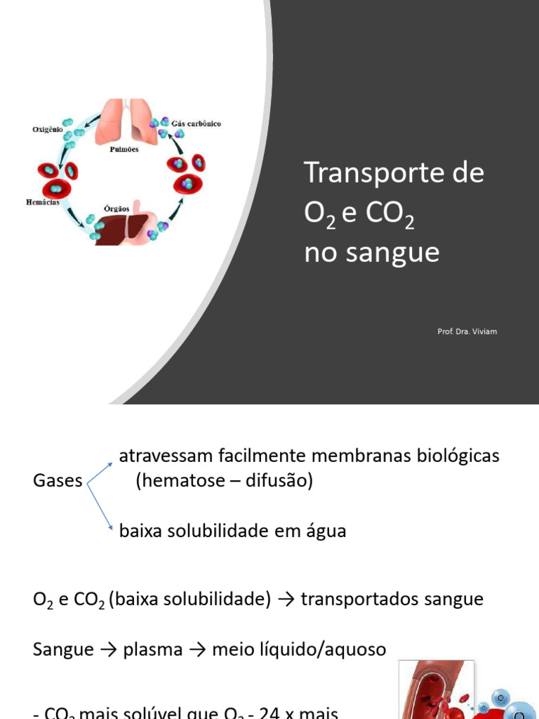 AULA 4- Transporte de o2 e Co2 | PDF