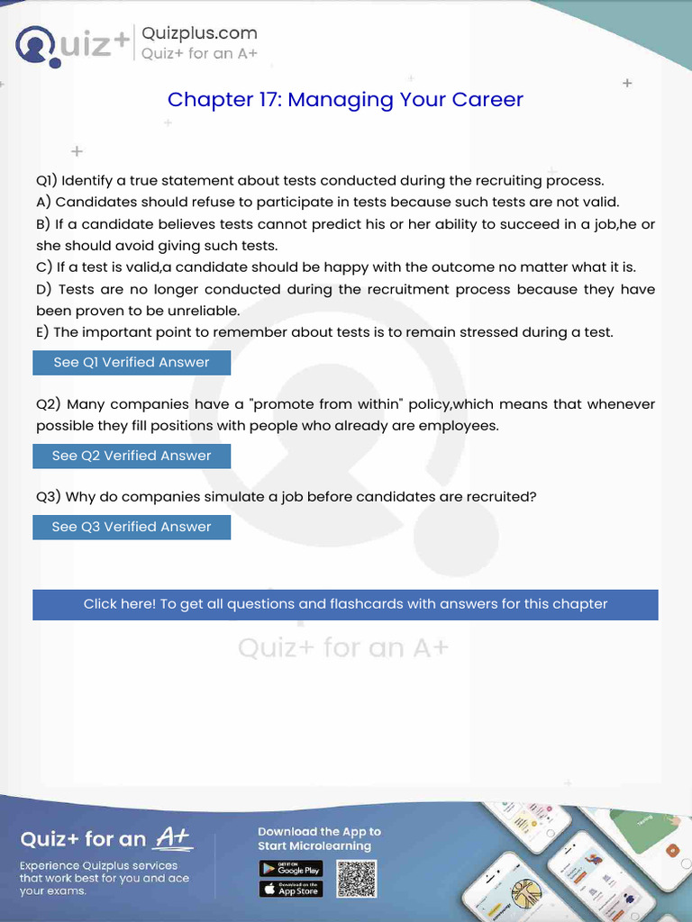 Identify A True Statement About Tests Conducted During The Recruiting ...