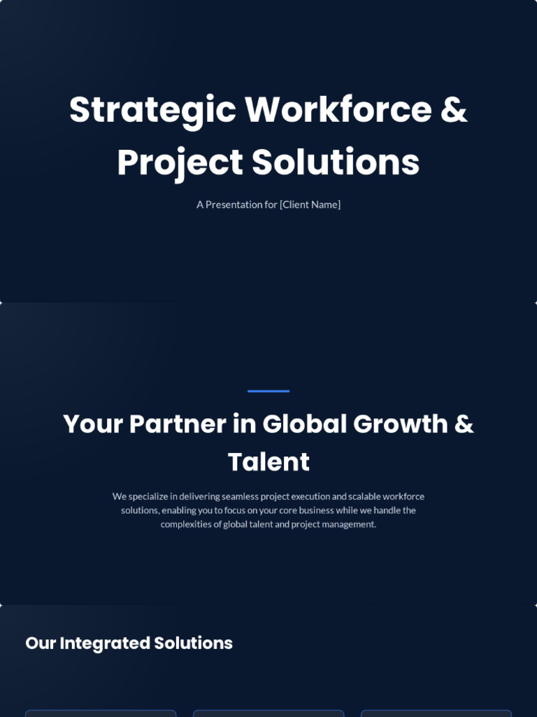 Strategic Workforce & Project Solutions | PDF