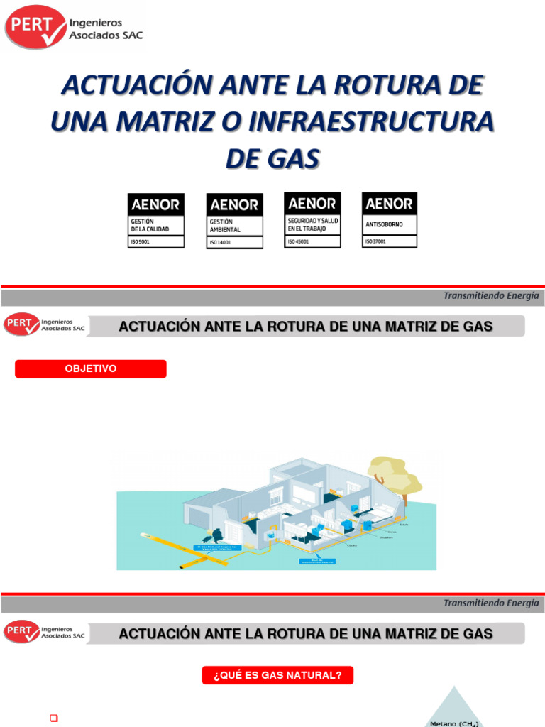 Actuación Rotura de Una Matriz o Infraestructura de Gas Natural | PDF ...