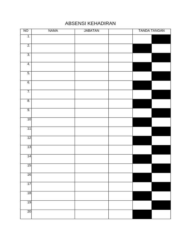 Absensi Kehadiran | PDF