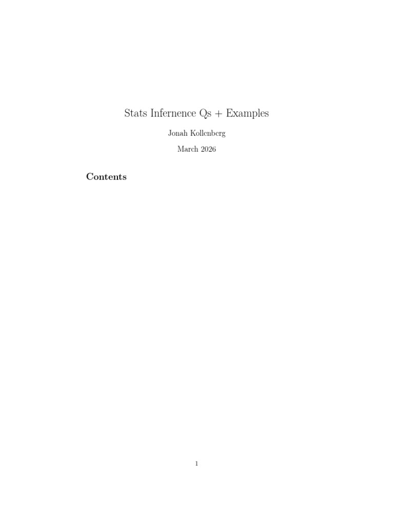 Stats Infernence Qs Examples | PDF | Bias Of An Estimator | Estimator