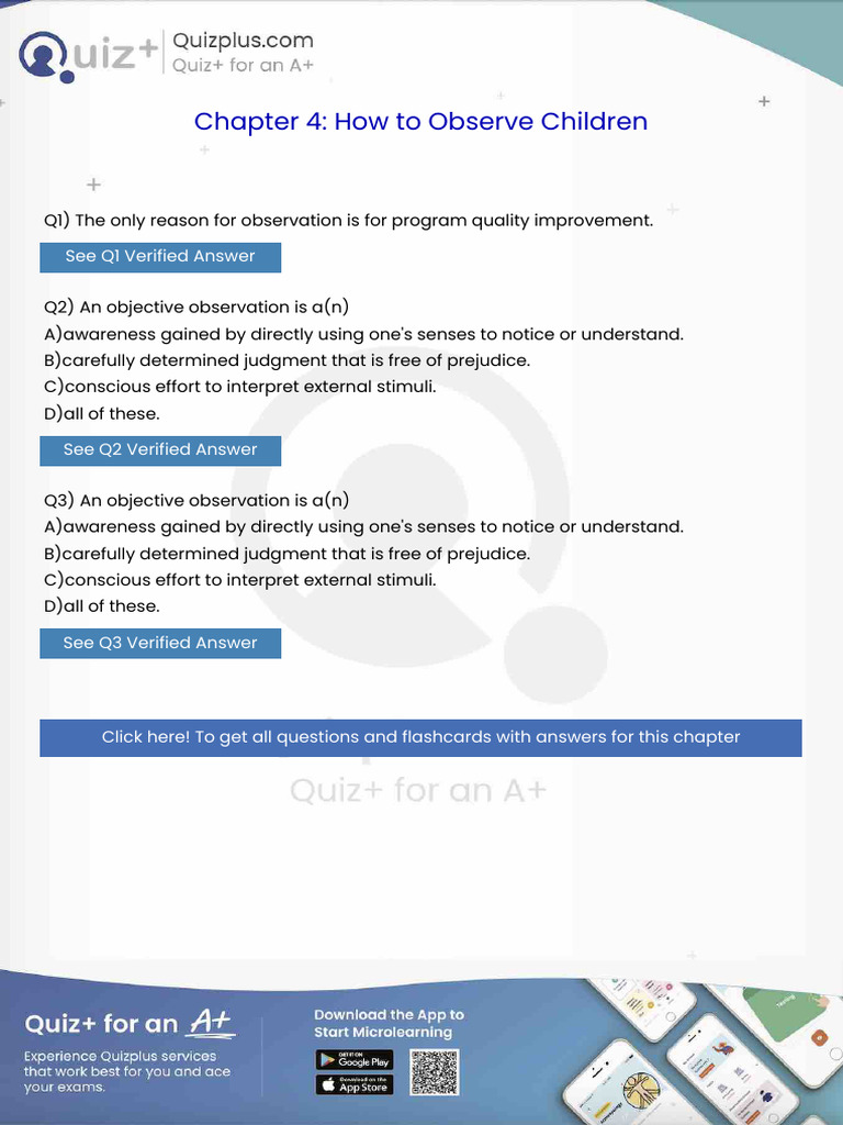 The Only Reason for Observation is for Program Quality Improvement ...