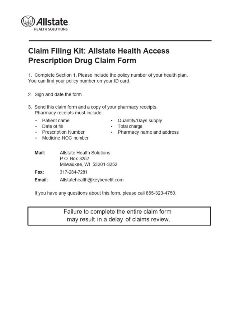 Access RXClaimForm ADA 012026 | PDF