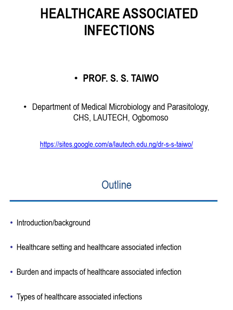 Healthcare Associated Infections | PDF | Pathogen | Infection