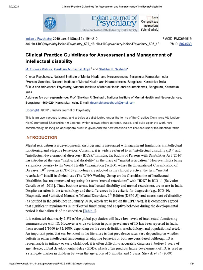 Clinical Practice Guidelines For Assessment and Management of ...