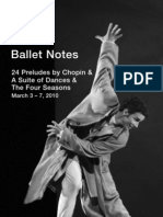 24 Preludes by Chopin A Suite of Dances The Four Seasons Ballet Notes