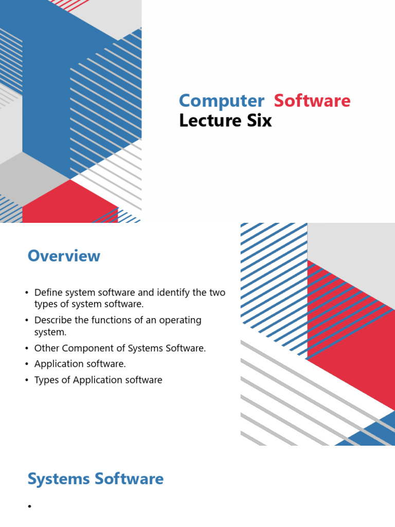 Lecture 6 Computer Software | PDF