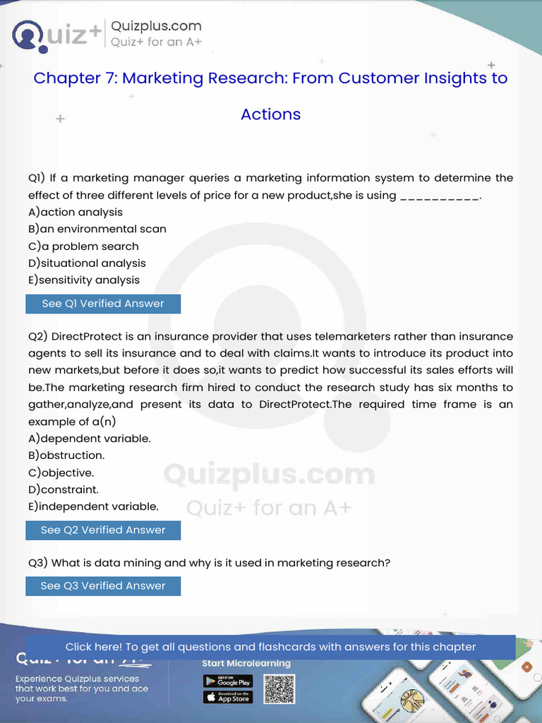 If A Marketing Manager Queries A Marketing Information System To ...