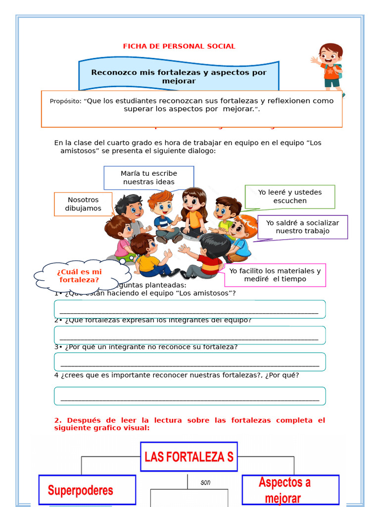 Ficha Ps Juev 26 Fortalezas y Aspectos a Mejorar 933623393 Yessenia ...