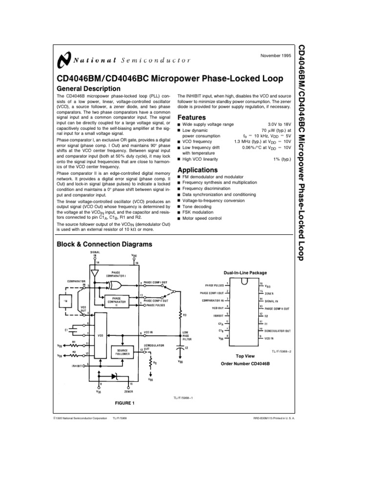 Cd4046bm BC | PDF | Electronic Engineering | Electrical Engineering
