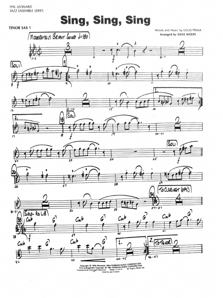 Sing Sing Sing | PDF