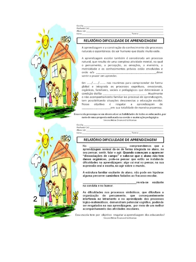Relatorio Dificuldades de Aprendizagem Modelos_240509_000421 | PDF