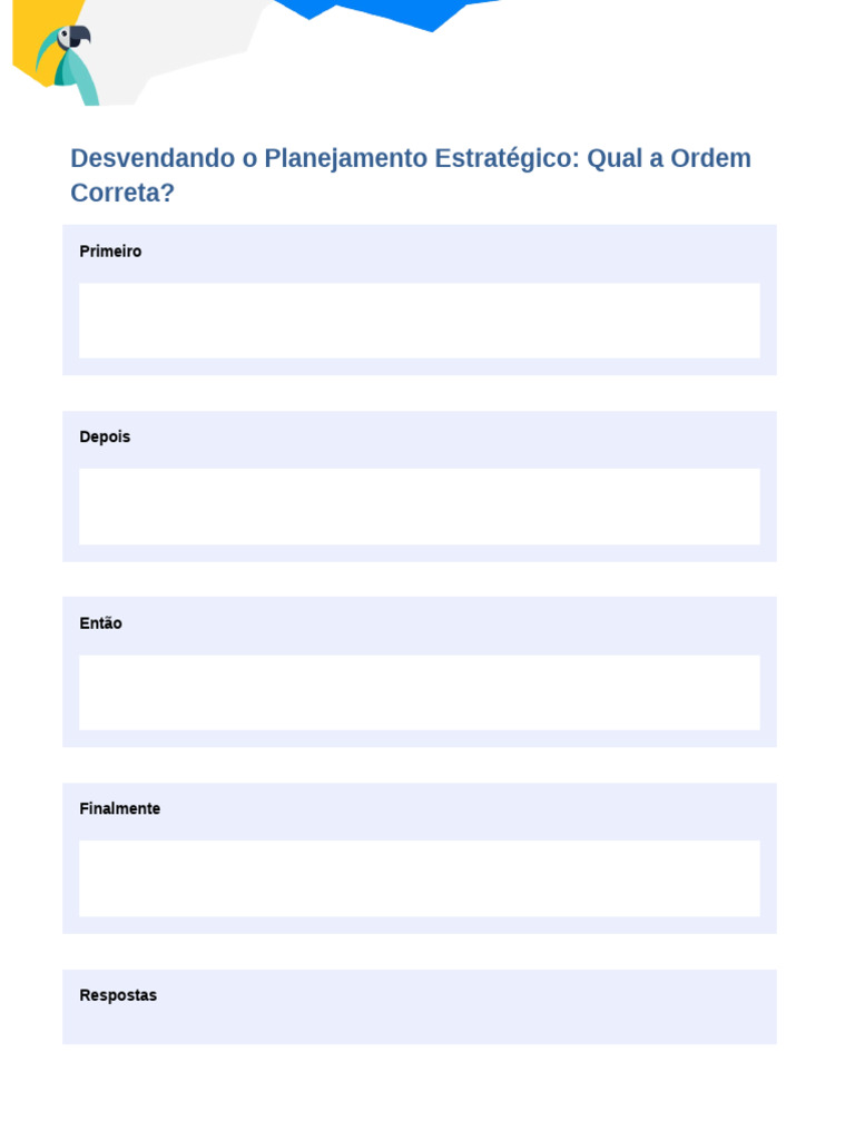 A Sequência Lógica Das Etapas Do Planejamento Estratégico | PDF