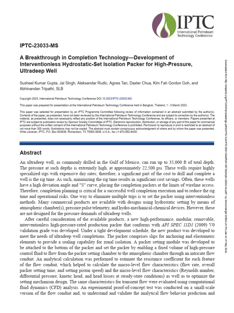 A Breakthrough in Completion Technology | PDF | Fluid Dynamics ...