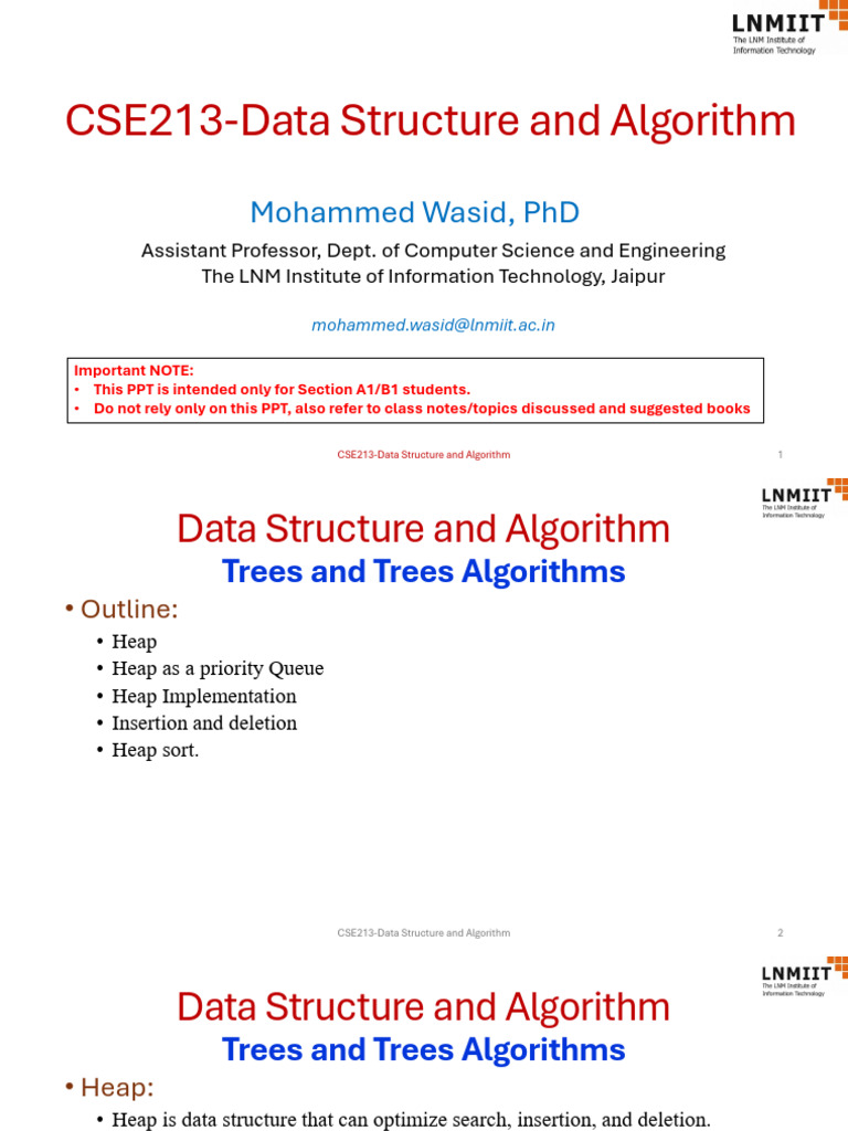 DSA-Lec-Heap | PDF | Algorithms And Data Structures | Computer Programming