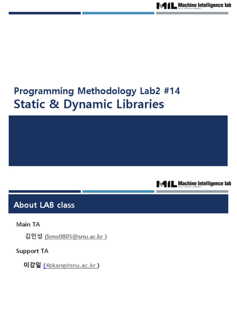 2025 Lab 02 (June 13) Static&Dynamic Libraries | PDF | Library ...
