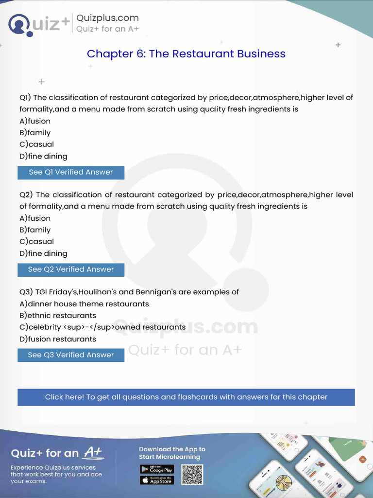The Classification of Restaurant Categorized by ...