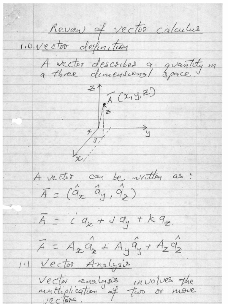 Chap 3 Review of Vectors | PDF