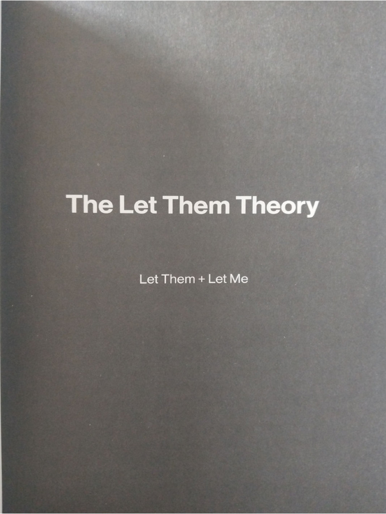The Let Them Theory | PDF