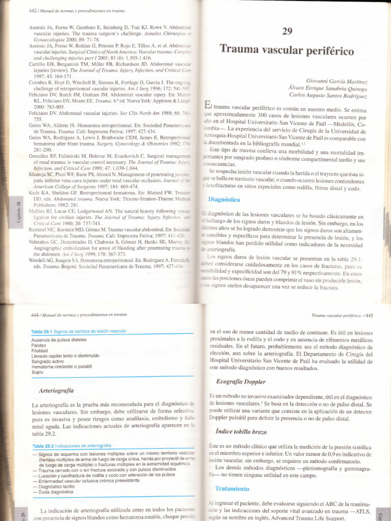 Capítulo 35 - Trauma Vascular Periférico | PDF | Angiografía ...