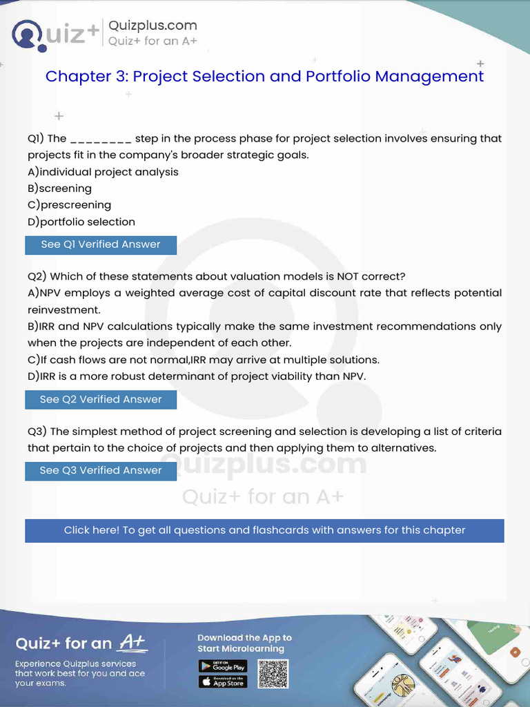 The Step in the Process Phase for Project Selection Involves Ensuring ...