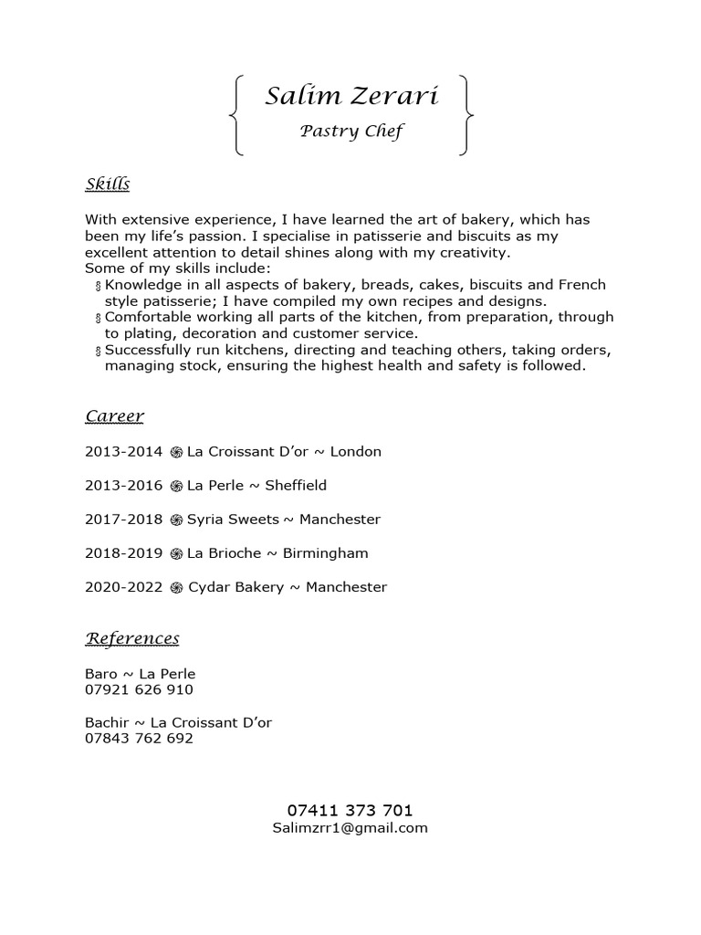 Salim Zerari CV 2023 | PDF
