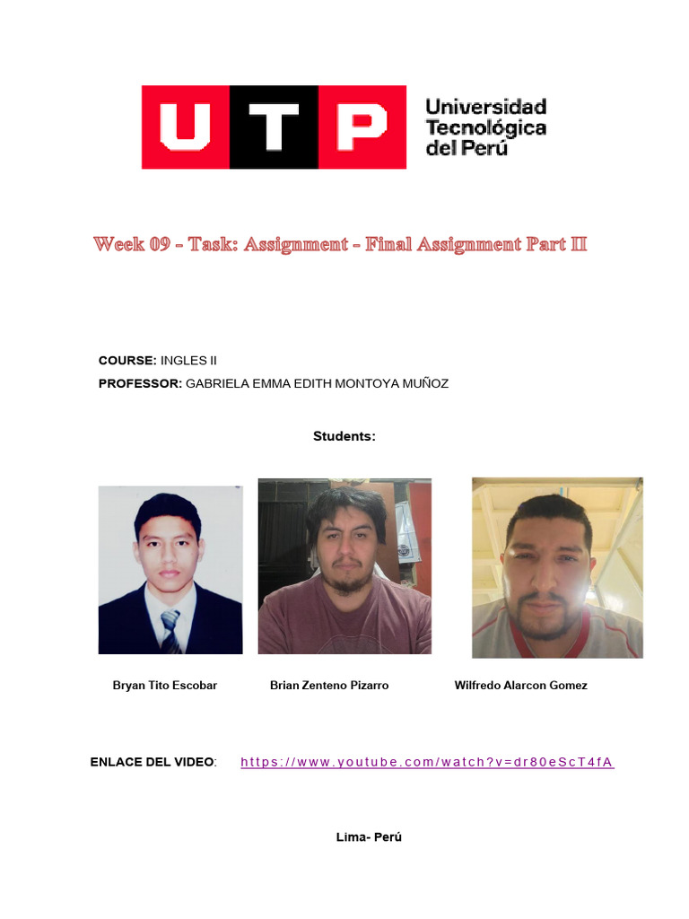 Week 09 -Final Assignment Part II | PDF