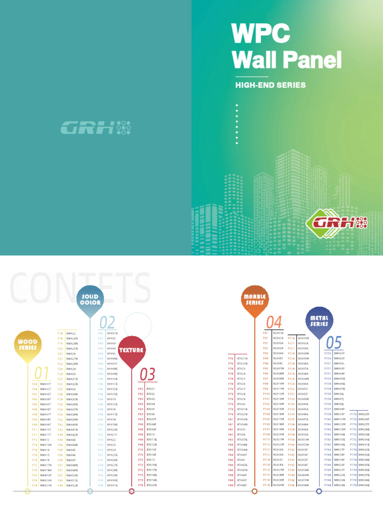 WPC WALL PANEL Catalogue - GRH-update | PDF | Chemical Substances ...