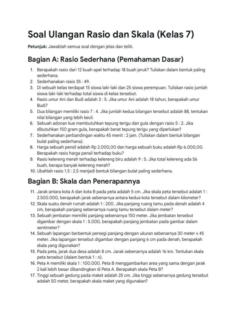 Soal Rasio | PDF