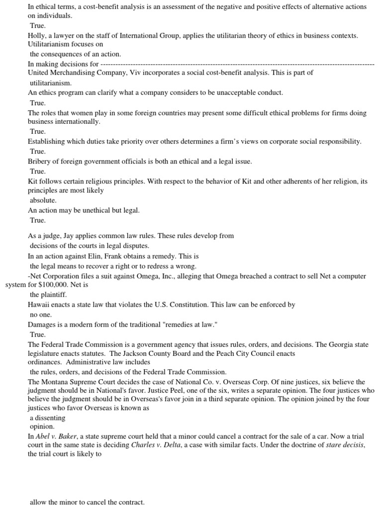 Legal Ethics and Business Conduct | PDF | Partnership | Lawsuit