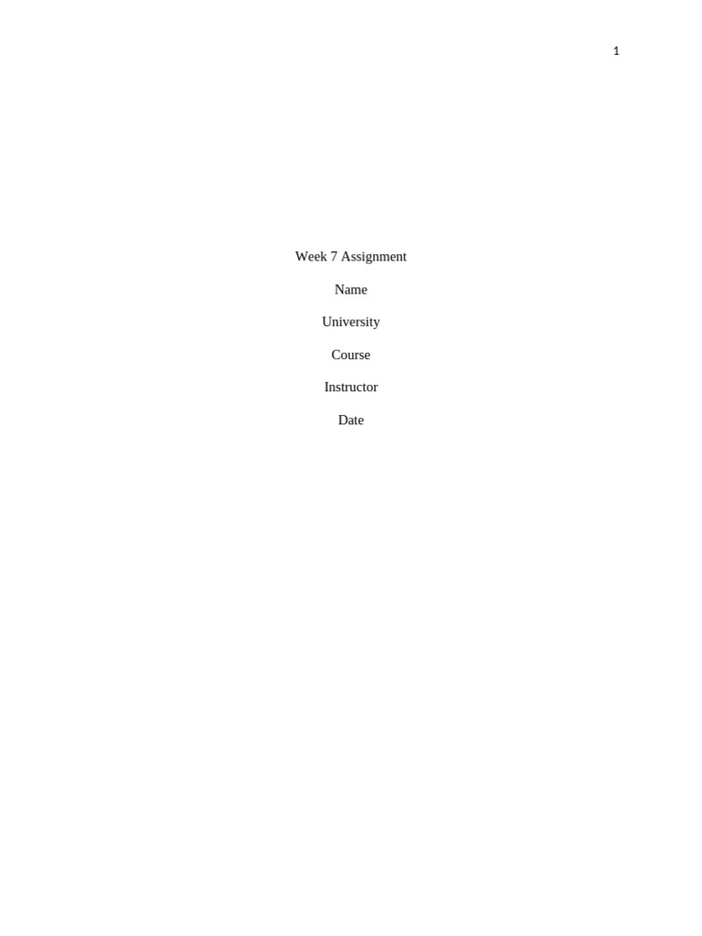 Week 7 Template | PDF