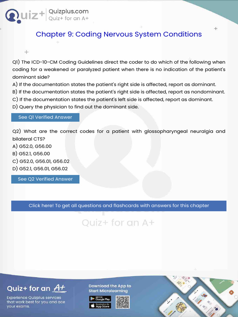 The Icd10Cm Coding Guidelines Direct the Coder to Do Which of the ...