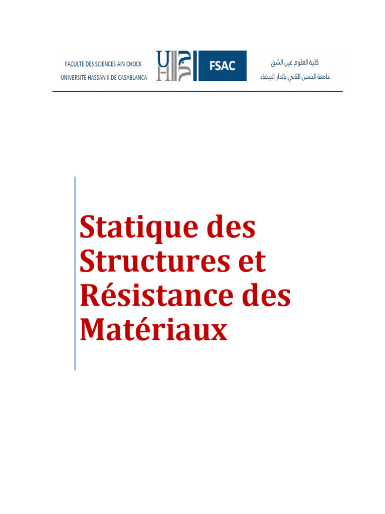 Cours RDM Rachid 2025 | PDF | Treillis (assemblage) | Résistance des ...