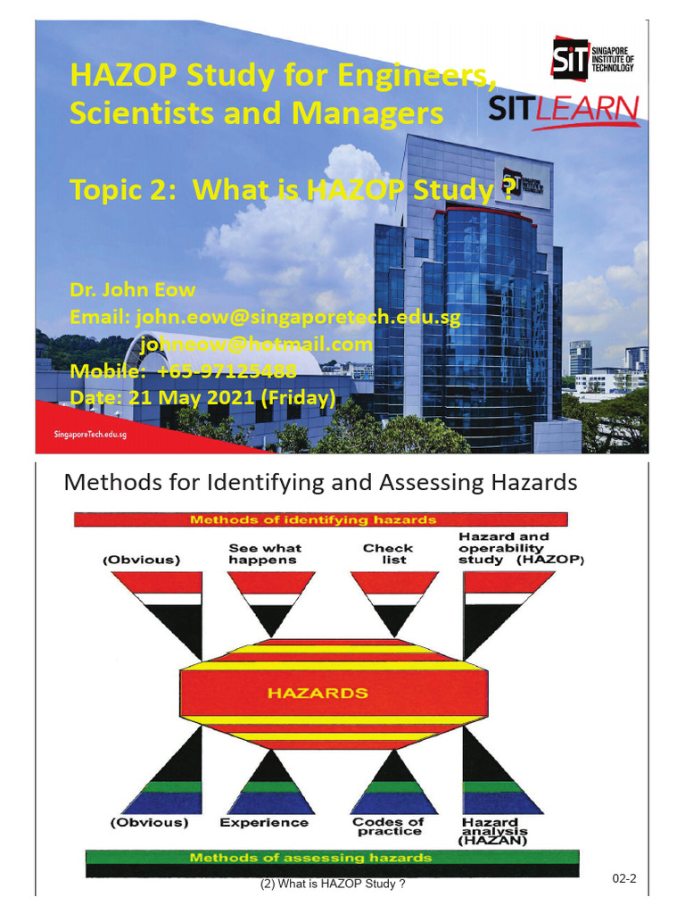 Topic 2 - What Is HAZOP Study (Handouts) | PDF | Safety