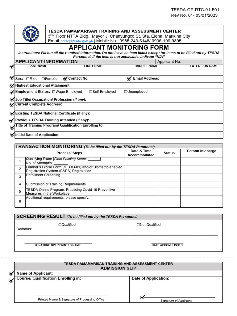 Applicant Monitoring Form | PDF