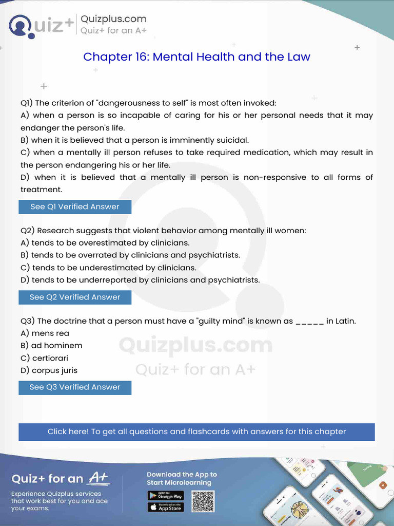 The Criterion of Dangerousness To Self Is Most Often Invoked | PDF ...