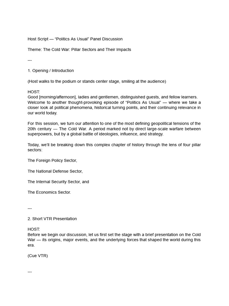 Host Script - 