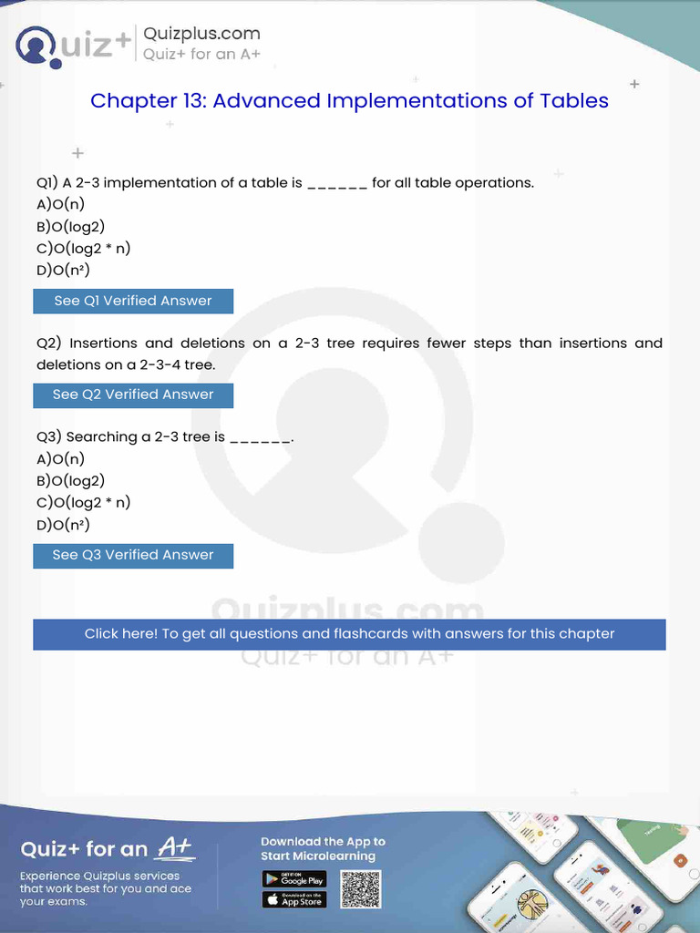 A 23 Implementation of A Table Is For All Table Operations | PDF ...
