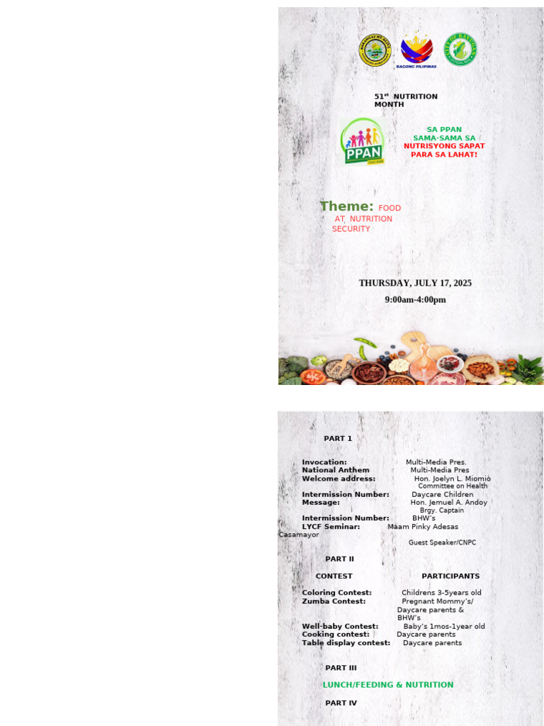 Nutrition Program | PDF