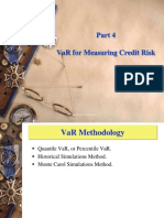 Credit Analysis Part 4 VaR Lecture