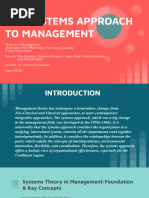 Systems Theory of Management Explained | PDF | System | Systems Theory