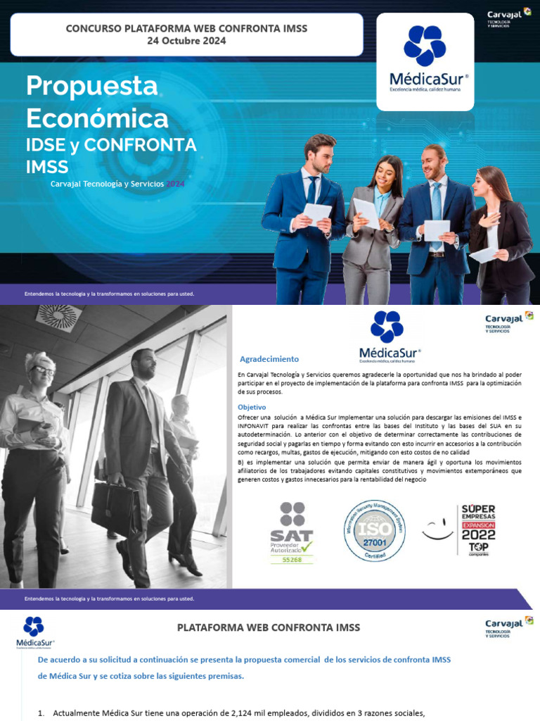 Propuesta Economica Confronta IMSS 241024 | PDF | Economias